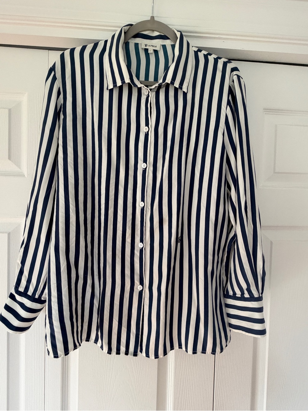 Amalfi Stripe Silk Shirt - Picture 5 of 5